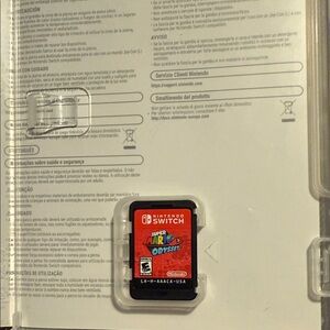 Nintendo Switch Super Mario Odyssey Game Card - Red and Black